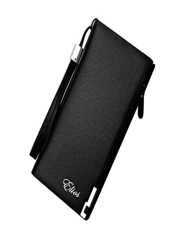 Elios Black Leather Synthetic Women's Card Holder (El-Ck-138) - Image 1
